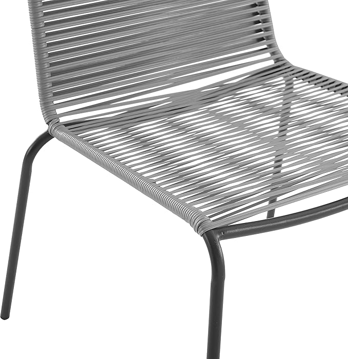 Crosley Furniture Fenton 4-Piece Stackable Outdoor Chair Set, Wicker Patio Chairs for Dining, Conversation - Photo 8