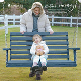 KINGYES Outdoor Hanging Porch Swing Set of 4, 2 Seat Patio Chair With Cup Holders - Photo 6