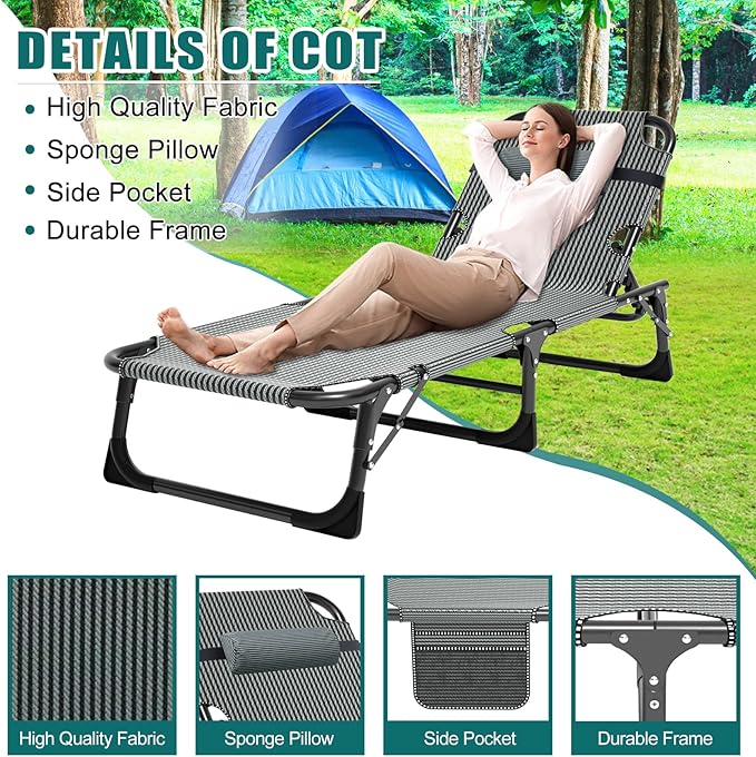 DoCred Folding Lounge Chair with Mattress - Photo 7