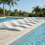 in-Pool Lounge Chairs Set of 2, Folding HDPE Pool Chairs Anti-Floating No Sandbags with Cup Holder & Handles - Photo 1