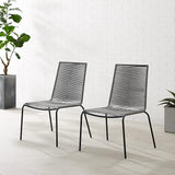 Crosley Furniture Fenton 2-Piece Stackable Outdoor Chair Set, Wicker Patio Chairs for Dining, Conversation - Photo 6