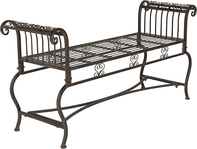 Safavieh Outdoor Collection Brielle Antique White Bench