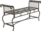 Safavieh Outdoor Collection Brielle Antique White Bench - Photo 4