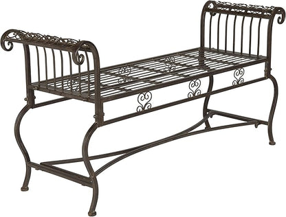 Safavieh Outdoor Collection Brielle Antique White Bench