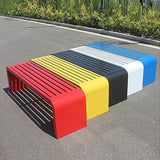 Outdoor Patio Garden Bench, Metal Garden Benches, All-Weather Outdoor Park Bench, for Garden, Balcony, Dining, Porch - Photo 7