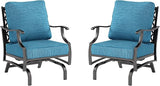 Metal Outdoor Rocker Patio Chairs Set of 2 with 5.75" Extra Thick Cushion - Photo 7