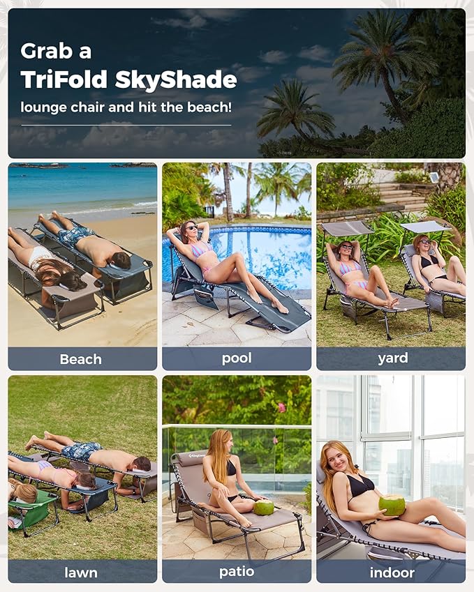 KingCamp 2 Pack Tanning Chair with Face Hole - Photo 7