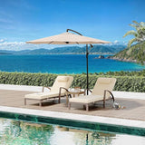 2 Pieces Pool Chaise Lounge Chairs, All-Weather Outdoor Rattan Reclining Chair with Cushion - Photo 1