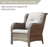 Rilyson Patio Chairs Outdoor Wicker Chair - Rattan Dining Chairs Porch Chairs Outside Club Chairs with High Back and - Photo 4