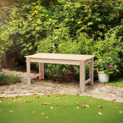 VINGLI Outdoor Wood Bench, 40" Outdoor Bench Patio Wooden Bench Garden Bench Outdoor Backless Bench for Deck Patio (Natural)
