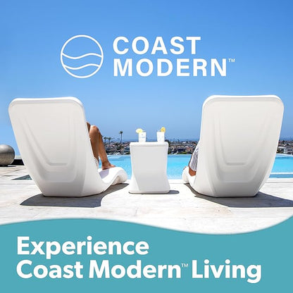 GoSports Coast Modern in Pool Lounge Chair - Waterproof & Weighted Chaise Lounger - Outdoor Pool Furniture for Patio or in Baja Shelf