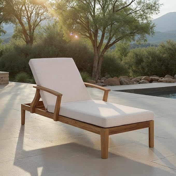 SAFAVIEH Couture Outdoor Patio Furniture Collection - Martinique Chaise Lounge Chair - Photo 2