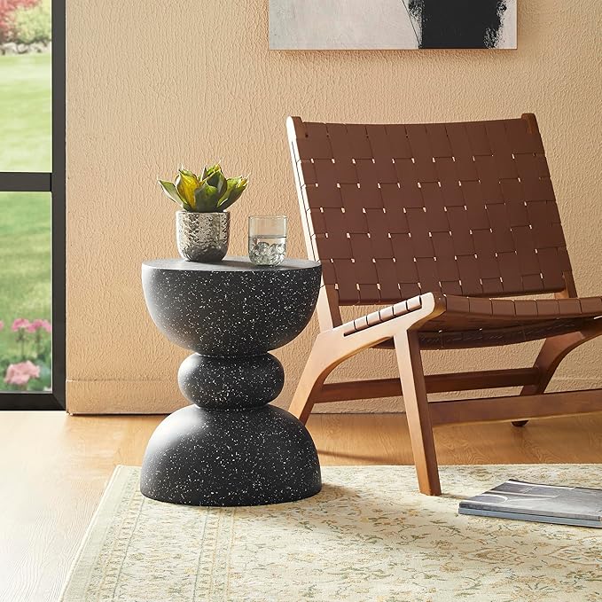 Glitzhome Decorative Patio Side Table Set of 2 - Photo 5