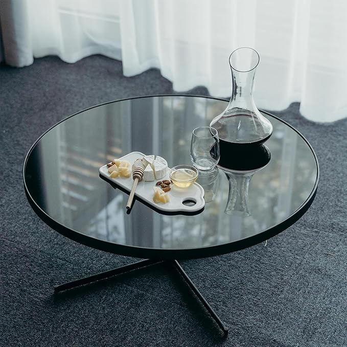 60 inch Round 1/4" Thick Pencil Polished Edge Glass Table Top with 6 Bumpers - Tempered - Photo 8