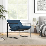 Tangkula Sling Accent Chair, Indoor Outdoor Leisure Chair with Seat & Back Cushions - Photo 9