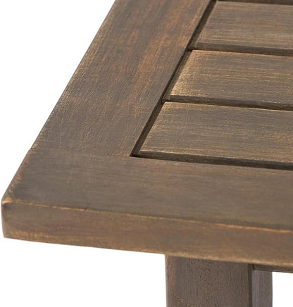 Christopher Knight Home Sadie Outdoor Acacia Wood Accent Table, Gray Finish