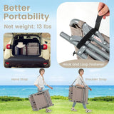 Goplus Tanning Chair, Folding Outdoor Beach Lounge Chair with Face & Arm Hole, Carrying Strap, Pillow, Side Pocket - Photo 6