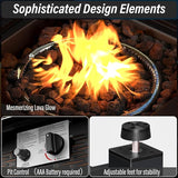 5 Pieces Patio Furniture Set with 50000 BTU Propane Fire Pit Table, All-Weather Patio Rocking Chairs - Photo 6