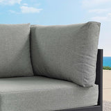 Modway Tahoe Aluminum Outdoor Sectional Corner Chair Gray with Weather-Resistant Cushions - Photo 8