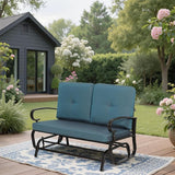 Outdoor Bench Patio Swing Glider Loveseat 2 Seats Rocking Chair - Photo 4
