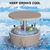 Patio Lounge Chair & Outdoor Cocktail Table Set - Resin All-Weather Relaxation Combo for Poolside, Garden, or Backyard - Photo 6