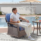 4 Piece Outdoor Patio Furniture Set with Fire Pit Table - Photo 7