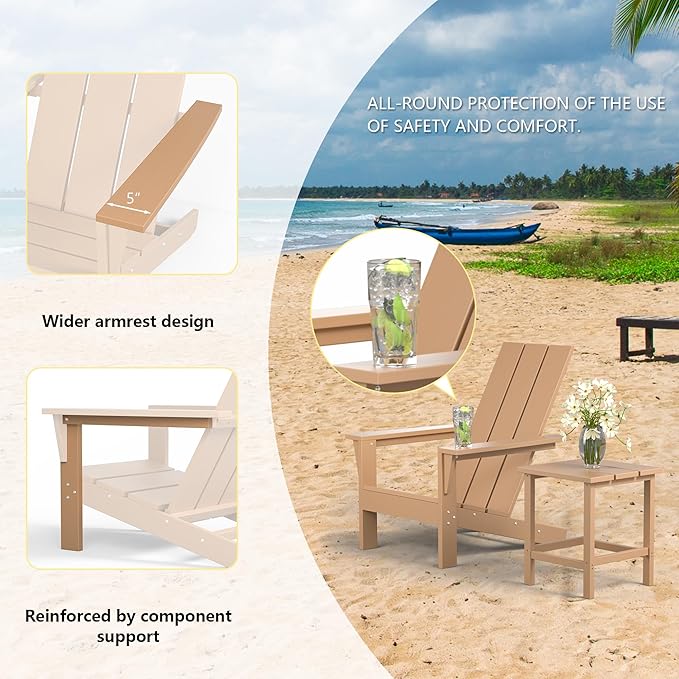 12 Pieces Adirondack Chair Set Outdoor Adirondack Chair Plastic HDPE All-Weather Adirondack Chairs Outdoor Fire Pit - Photo 4