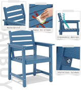 Anbuy Patio HDPE Dining Table Sets - Photo 3