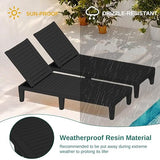YITAHOME Patio Lounge Chair Set of 2, Outdoor Chaise Lounge with 5-Position Backrest - Photo 6