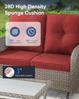 Outdoor Glider Bench-2 Seater Patio Glider Loveseat with High Back and Deep Seating Outdoor Couch for Deck Porch Garden - Photo 7