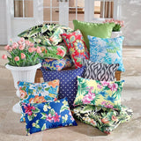 BrylaneHome Lumbar Pillow - 20" L x 13" W - Patio & Outdoor - Water, Stain & Fade Resistant - Daelyn Cherry - Photo 2