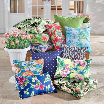BrylaneHome Tufted Chair Cushion - 18" L x 17" W x 3" H - Patio & Outdoor - Patio & Outdoor - Water, Stain & Fade Resistant - Covert Breeze