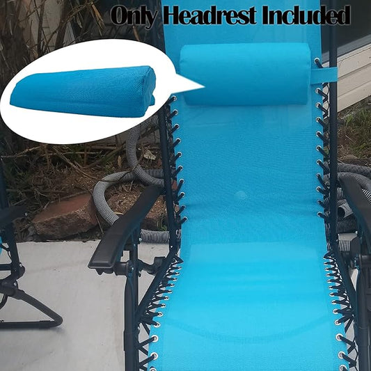 Zero Gravity Chair Set of 2 Replacement Pillow Headrest with Elastic Band, Universal Soft Removable Padded Cushion Head Pillow for Zero Gravity Lounge Chair, Folding Patio Lawn Recliner Chair