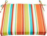 BrylaneHome Chair Cushion with Ties - 18.75" L x 18" W - Patio & Outdoor - Water, Stain & Fade Resistant - Covert Breeze - Photo 1