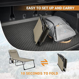 KingCamp Lounge Chair Outdoor, Folding Portable Tanning Chairs Comfy Adjustable 5-Position Lay Flat Foldable Chaise - Photo 7
