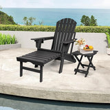 FUNBERRY Outdoor Folding Adirondack Side Table, Portable No Assembly Patio End Table HDPE All Weather - Photo 9