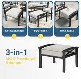 Outdoor Patio Furniture Set, 7 Seats Outdoor Patio Set with 4" Thick Cushion - Photo 6