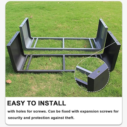 Waterproof Outdoor Garden Bench, Steel Frame Outdoor Bench, Metal Garden Bench 100/120/150/180cm, 500 LBS Weight Capacity, for Park Yard Patio Deck Lawn (Color : Green, Size : 39x15x18inch)