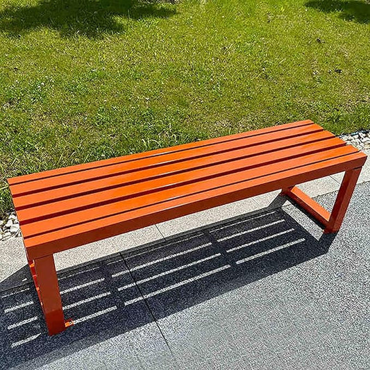 Outdoor Metal Garden Bench - Weatherproof Park Bench for Lawn, Patio, and Yard - Supports up to 800 Pounds, 47 Inch Length