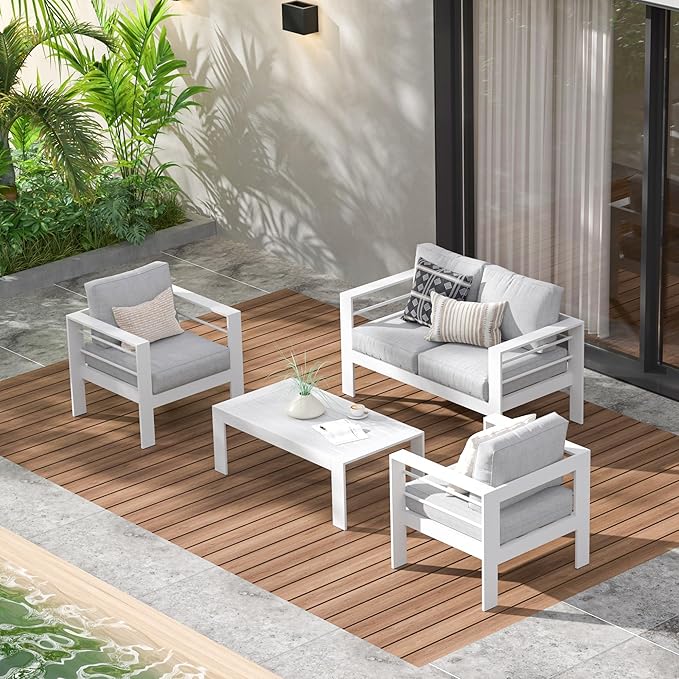 Kiss the Water Outdoor Patio Furniture Loveseat Sofa - Photo 6