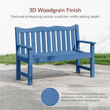 Stoog Outdoor Benches Set of 2, 2-Person All-Weather HIPS Garden Bench with 800 lbs Weight Capacity, Never Rot or Fade - Photo 6