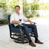 Gotland Aluminum Patio Furniture Set with Fire Pit Table - Photo 9