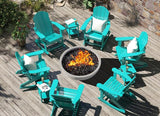 GREENVINES Adirondack Rocking Chair | HDPE Plastic | Porch Rocker | Chair for Outdoor Patio Deck | All Weather | Aqua - Photo 2