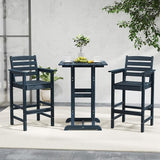 Tangkula Patio Adirondack Chairs Set of 4, HDPE Bar Height Chair with Wide Armrests & Footrest - Photo 5