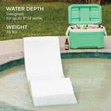 Classic White-Blue - in-Pool Chaise Set – Includes Two Chaises, Two Headrest Pillows - Photo 7