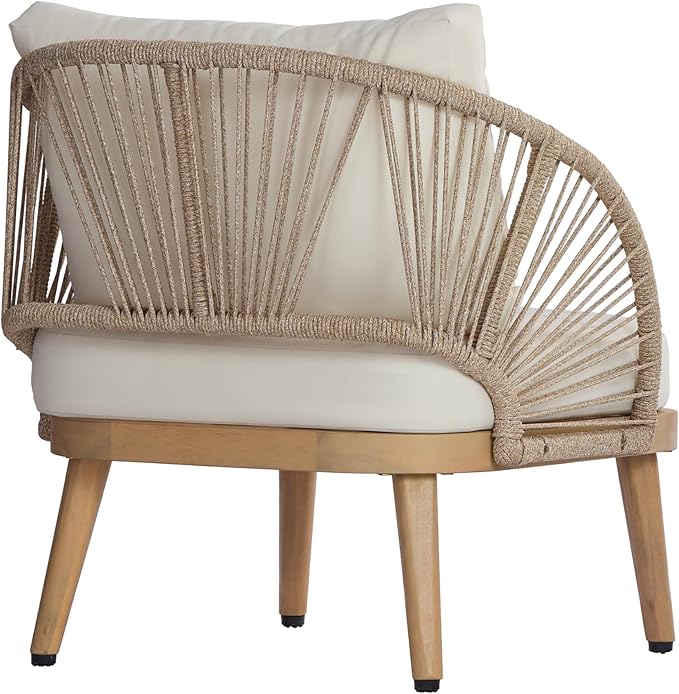 Christopher Knight Home Lydia Set of 2 Boho Patio Furniture Acacia Wood Club Chairs, Outdoor Lounge Chairs - Photo 9