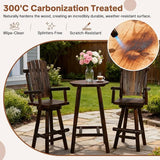 HOMEDIARY 3 Piece Outdoor Bar Set - Photo 8
