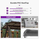 PURPLE LEAF 2-Seat Porch Swing with Adjustable PVC Canopy Metal Patio Bench Glider Swing Bed Outdoor Swing Chair with - Photo 6