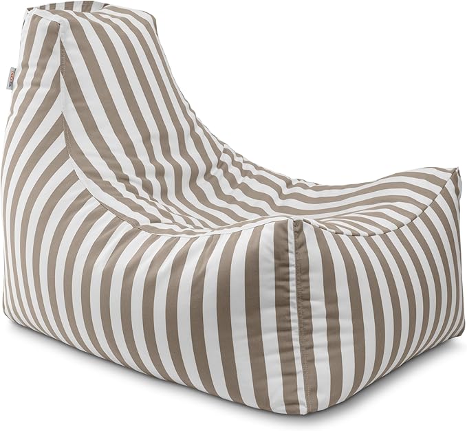 Jaxx Juniper Chaise Lounge, Taupe Striped