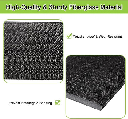 OwnMy 2 Pack Patio Rocking Chair Fiberglass Spring Plates Replacement Parts, Universal Patio Chair Repair Kit for Outdoor Swivel Rocker Chairs Garden Lawn Furniture, 5" L x 2.5" W